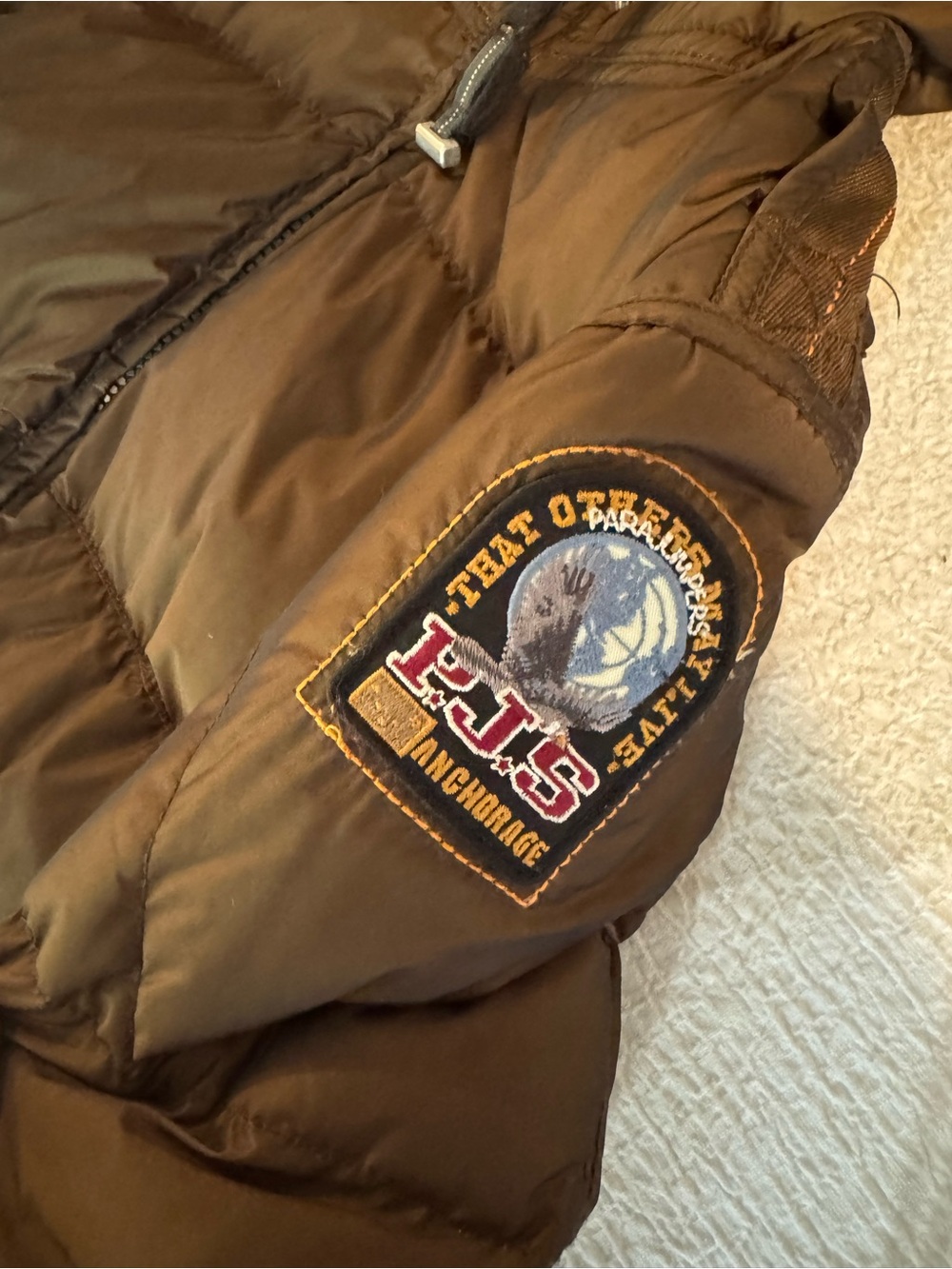 Parajumpers Long Bear Down Parka - Brown Fur Hood - Women's Small
